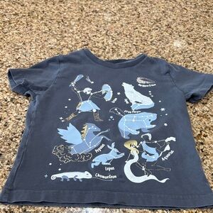 Mini Boden Navy Tee with Mythical Graphics
